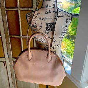 Express blush color shoulder bag . 3 inside pockets , one outside . Great shape
